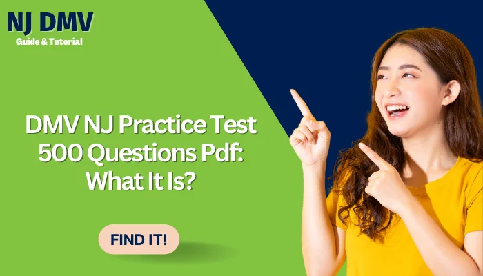 DMV NJ Practice Test 500 Questions Pdf: What It Is?